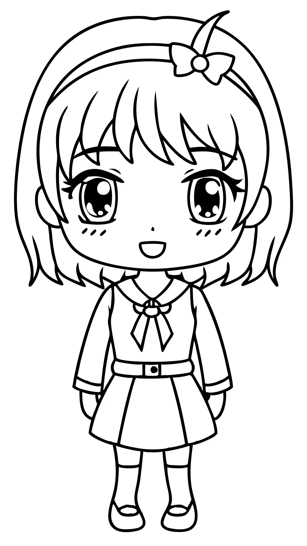 cute anime girl drawings cool easy coloring pages for girls